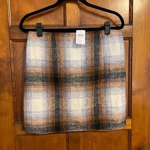 BRAND NEW WINDSOR Flannel Zip Mini Skirt